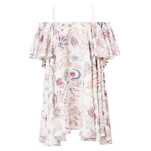 SEED HERITAGE White Floral Frill Cold Shoulder White Mini Dress RRP$219 - Picture 3 of 8